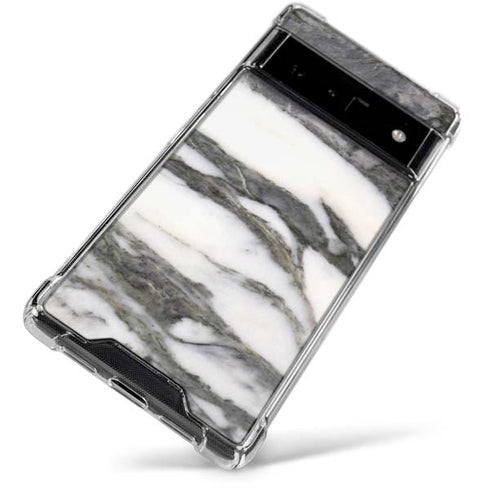 Grey Marbling Google Pixel 6 Pro Clear Case